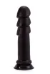LOVETOY anál dildó King-Sized Anal Ripples - fekete színben, letapasztható, vízálló, 23,5 cm