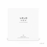 LELO óvszer Hex Condoms Original 36 Pack - latex, extra vékony, stimuláló felszínnel, síkosított, 36 db