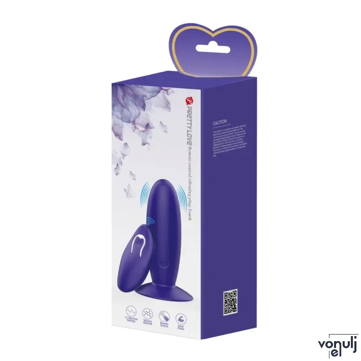 Vibrátoros fenékdugó PRETTY LOVE Plug Youth - akkumulátoros,távirányítós