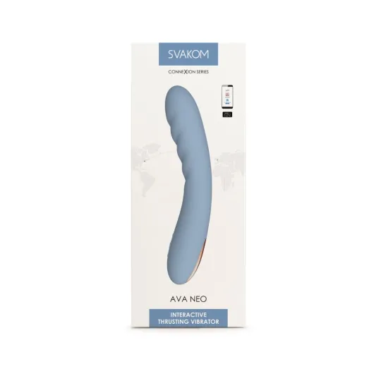 SVAKOM G-pont vibrátor Ava Neo Cornflower Blue - kék színben, prémium minőségben, ingyenes applikációval, vízálló, akkumulátoros