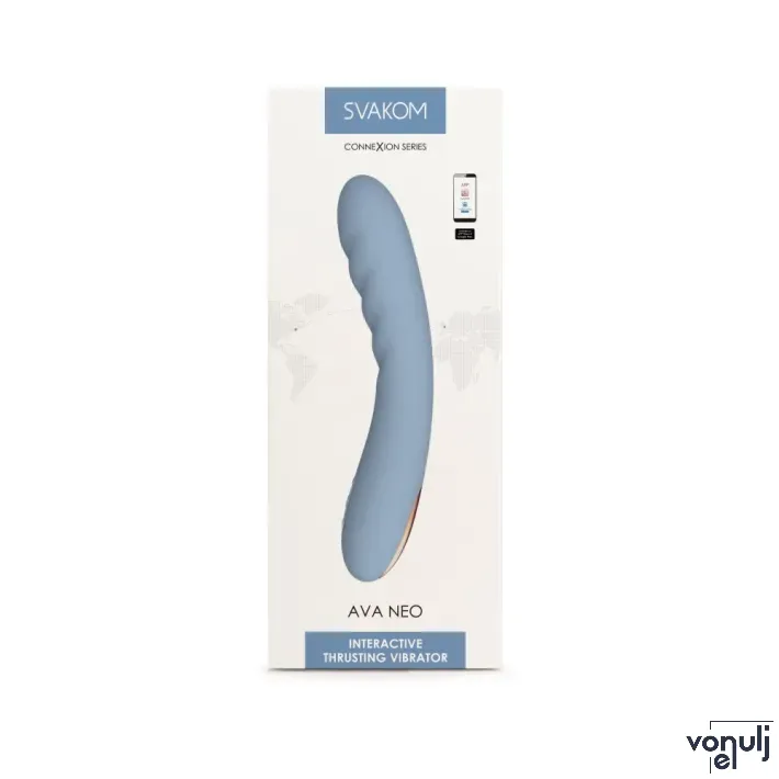SVAKOM G-pont vibrátor Ava Neo Cornflower Blue - kék színben, prémium minőségben, ingyenes applikációval, vízálló, akkumulátoros