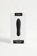 SVAKOM minivibrátor Tulip Black - fekete színben, vízálló, bordás, stimuláló felszínnel, akkumulátoros