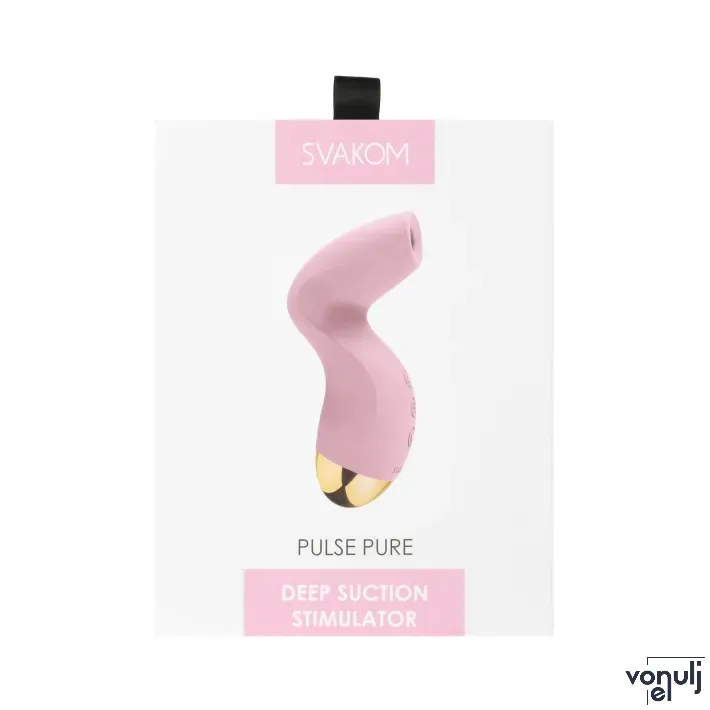 SVAKOM léghullámos csiklóizgató Pulse Pure Pink - rózsaszín színben, prémium minőség, vízálló, akkumulátoros