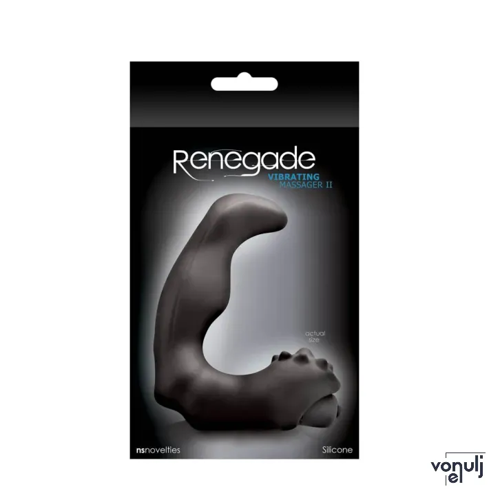 RENEGADE prosztata izgató Vibrating Massager II - fekete színben, vízálló, elemes