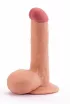 LOVETOY élethű dildó 7.5" ULTRA SOFT DUDE  - közepes méretű, ultra rugalmas, herékkel, letapasztható, TPE (19 cm)