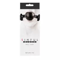 NS NOVELTIES szájpecek Sinful Ball Gag Black - fekete színben, fetish játékokhoz