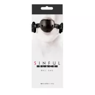 NS NOVELTIES szájpecek Sinful Ball Gag Black - fekete színben, fetish játékokhoz