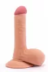 LOVETOY élethű dildó 7.5" ULTRA SOFT DUDE  - közepes méretű, ultra rugalmas, herékkel, letapasztható, TPE (19 cm)