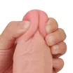 LOVETOY élethű dildó 8,5" SKINLIKE SOFT DONG - közepes méretű, kétrétegű, extra rugalmas külső réteg, herékkel, letapasztható, TPE (22 cm)
