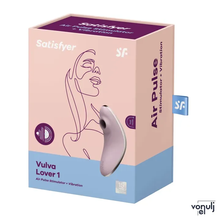 SATISFYER léghullámos csiklóizgató Vulva Lover 1 Violet - lila színben, vízálló, akkumulátoros