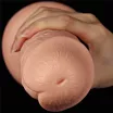 LOVETOY élethű vibrátor 11'' Realistic Long Vibrating Dildo Flesh -  vízálló, tapadókoronggal, távirányítóval, elemes, PVC (28 cm)