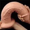 LOVETOY élethű vibrátor 11'' Realistic Long Vibrating Dildo Flesh -  vízálló, tapadókoronggal, távirányítóval, elemes, PVC (28 cm)