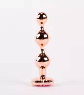 X-MEN análbot Secret Shine Booty Call S II - rosegold színben, vibráció nélküli, vízálló, 10 cm