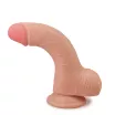 LOVETOY élethű dildó 7,5" SKINLIKE SOFT DONG - közepes méretű, kétrétegű, extra rugalmas külső réteg, herékkel, letapasztható, TPE (19 cm)