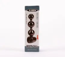 X-MEN análbot Secret Shine Booty Call L II - fekete színben, vibráció nélküli, vízálló, 14 cm