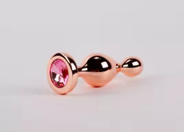 X-MEN análbot Secret Shine Booty Call M IV - rosegold színben, vibráció nélküli, vízálló, 11 cm