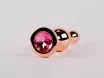 X-MEN análbot Secret Shine Booty Call M IV - rosegold színben, vibráció nélküli, vízálló, 11 cm