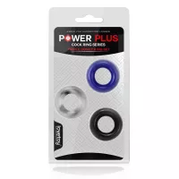 LOVETOY péniszgyűrű szett X-Basic Donut Rings 3 Pack - 3 különböző színben, vízálló, vibráció nélküli