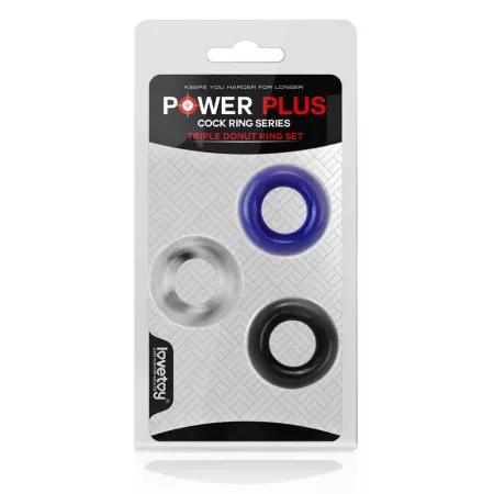 LOVETOY péniszgyűrű szett X-Basic Donut Rings 3 Pack - 3 különböző színben, vízálló, vibráció nélküli