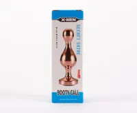 X-MEN análbot Secret Shine Booty Call M IV - rosegold színben, vibráció nélküli, vízálló, 11 cm