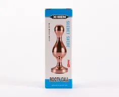 X-MEN análbot Secret Shine Booty Call M IV - rosegold színben, vibráció nélküli, vízálló, 11 cm