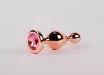 X-MEN análbot Secret Shine Booty Call L IV - rosegold színben, vibráció nélküli, vízálló, 13 cm