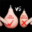 LOVETOY élethű dildó 10" SQUIRT EXTREME DILDO - nagy méretű, herékkel, ejakuláló, nagy pumpa, letapasztható, PVC (25 cm)