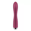 SATISFYER csiklóizgatós vibrátor Spinning Rabbit 1 Red - bordó színben, klitoriszkaros, g-pontos, forgó stimulációval, vízálló, akkumulátoros