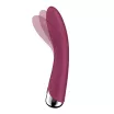 SATISFYER G pont vibrátor Spinning Vibe 1 Red - bordó színben, g-pontos, forgó stimulációval, vízálló, akkumulátoros