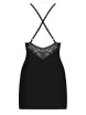 OBSESSIVE  szexi babydoll tangával 828-CHE-1 - fekete színben, S/M méretben