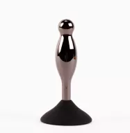 X-MEN análbot Secret Shine Booty Call L VI - fekete színben, vibráció nélküli, letapasztható, vízálló, 15 cm