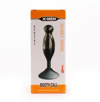 X-MEN análbot Secret Shine Booty Call L VI - fekete színben, vibráció nélküli, letapasztható, vízálló, 15 cm