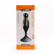 X-MEN análbot Secret Shine Booty Call L VI - fekete színben, vibráció nélküli, letapasztható, vízálló, 15 cm