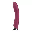 SATISFYER G pont vibrátor Spinning Vibe 1 Red - bordó színben, g-pontos, forgó stimulációval, vízálló, akkumulátoros