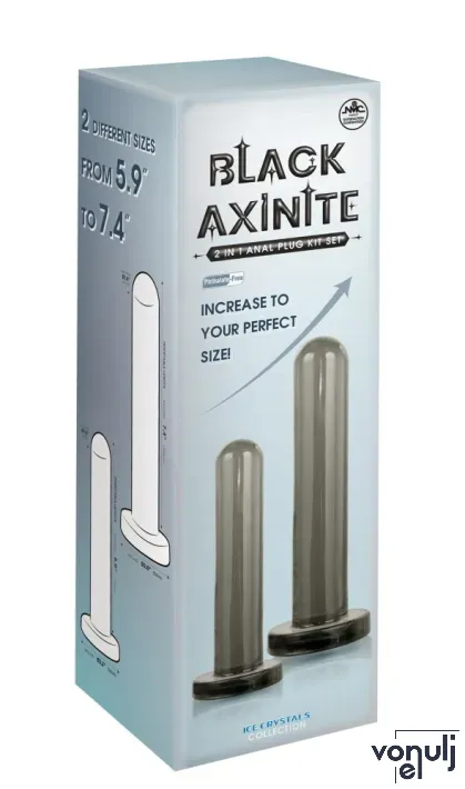 Anál plug szett NMC Black Axinite 2in1 - vízálló