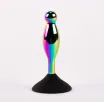 X-MEN análbot Secret Shine Booty Call S V - szivárvány színben, vibráció nélküli, letapasztható, vízálló, 12 cm