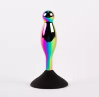 X-MEN análbot Secret Shine Booty Call S V - szivárvány színben, vibráció nélküli, letapasztható, vízálló, 12 cm