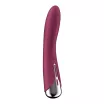 SATISFYER G pont vibrátor Spinning Vibe 1 Red - bordó színben, g-pontos, forgó stimulációval, vízálló, akkumulátoros
