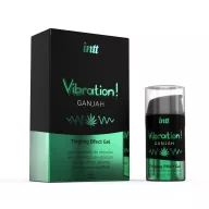 INTT stimuláló gél Vibration Ganjah Airless Bottle 15 ml - csiklóstimuláló, orális szexhez is, kannabisz aromával, melegítő és bizsergető hatással