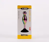 X-MEN análbot Secret Shine Booty Call S V - szivárvány színben, vibráció nélküli, letapasztható, vízálló, 12 cm