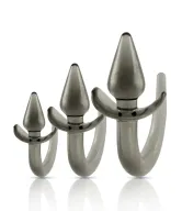 Anál plug szett NMC Black Axinite 3in1 Tail Design - vízálló