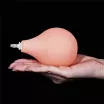 LOVETOY élethű dildó 11" SQUIRT EXTREME DILDO - nagy méretű, herékkel, ejakuláló, nagy pumpa, letapasztható, PVC (28 cm)