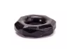 LOVETOY péniszgyűrű Power Plus Cockring 4 - fekete színben, külső stimuláló felülettel, vízálló, vibráció nélküli