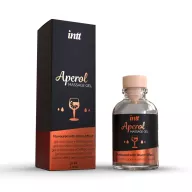 INTT masszázsgél Massage Gel Aperol Glass Bottle 30 ml - ehető, Aperol ízű, melegítő hatású