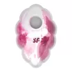 SATISFYER léghullámos csiklóizgató Cloud Dancer Red Print - fehér és bordó színben,érintésmentes léghullámos és rezgő funkcióval,vízálló,akkumulátoros