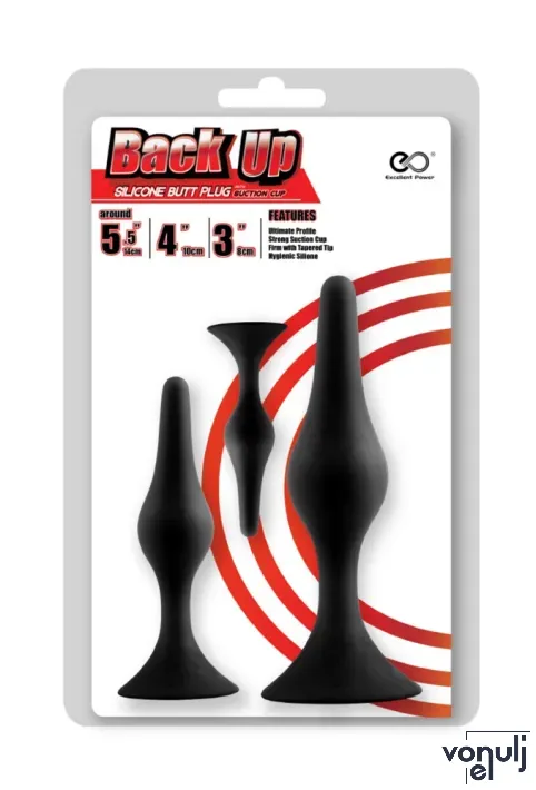 Anál plug szett Back Up - vízálló