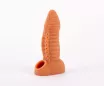 X-MEN péniszköpeny 7.2" Fantastic Penis Extender I - realisztikus, heregyűrűs, stimuláló felszínnel, végén nyitott, vízálló, TPE (18 cm)