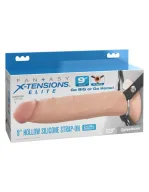 Strapon dildó hámmal Pipedream 9" Dual Density - vízálló