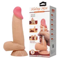 Élethű műpénisz Pretty Love Sliding Skin 7.6" Flesh - vízálló, 19,4 cm