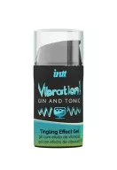 INTT stimuláló gél Vibration Gin&Tonic Airless Bottle 15 ml - csiklóstimuláló, orális szexhez is, gin-tonic ízű, melegítő és bizsergető hatással